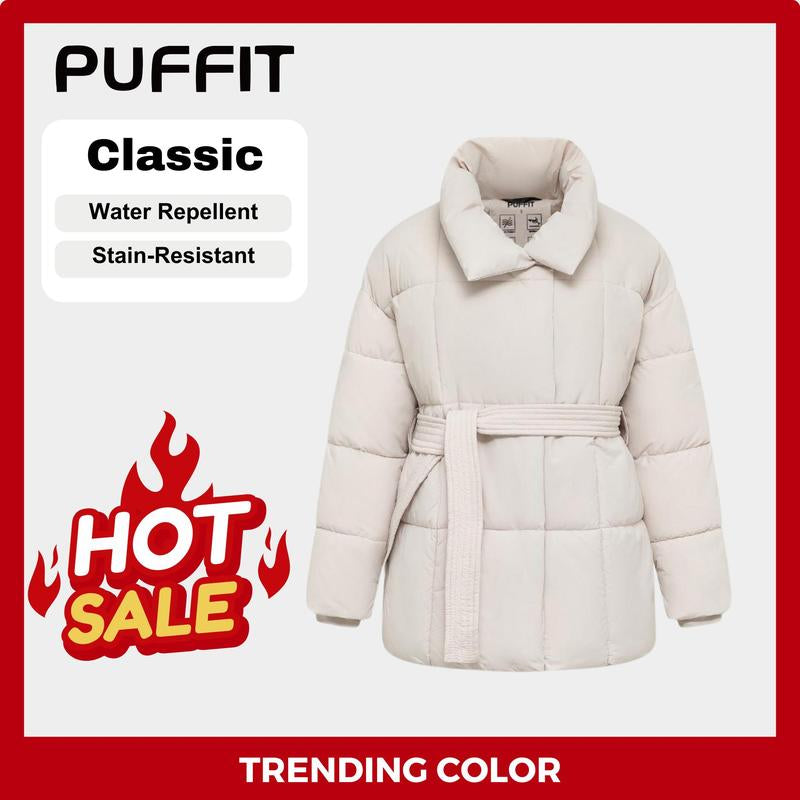 The DEFROST Winter Puffer Belted Jacket